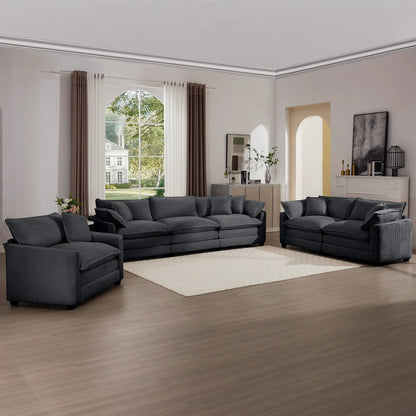 Elegant Sectional Sofa Set with Deep Seats