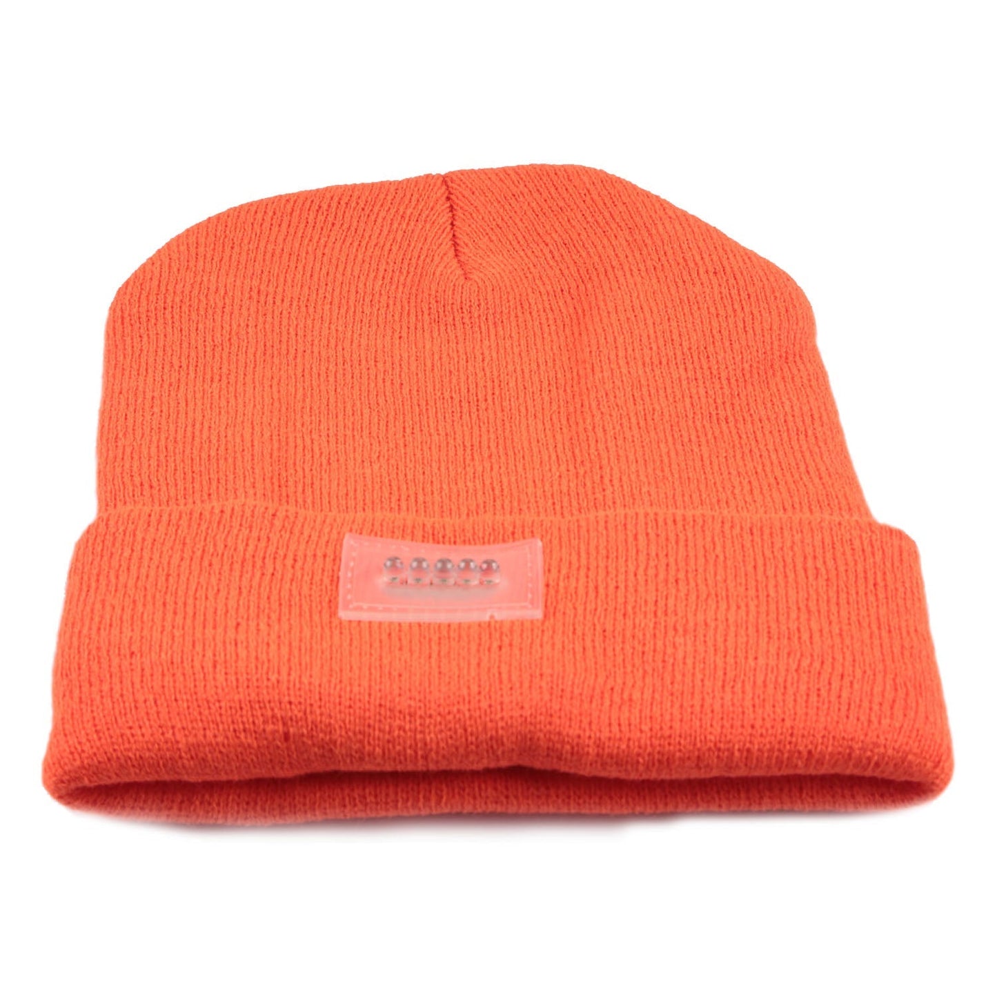 GemGear unisex 5 LED knitted beanie with headlamp orange winter warm hat on Tampa Home & Garden Store