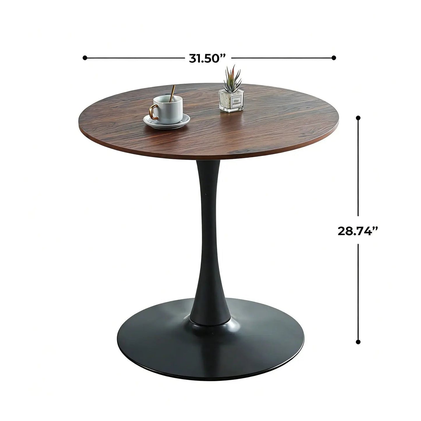 Mid-Century Tulip Table with Round Top Pedestal