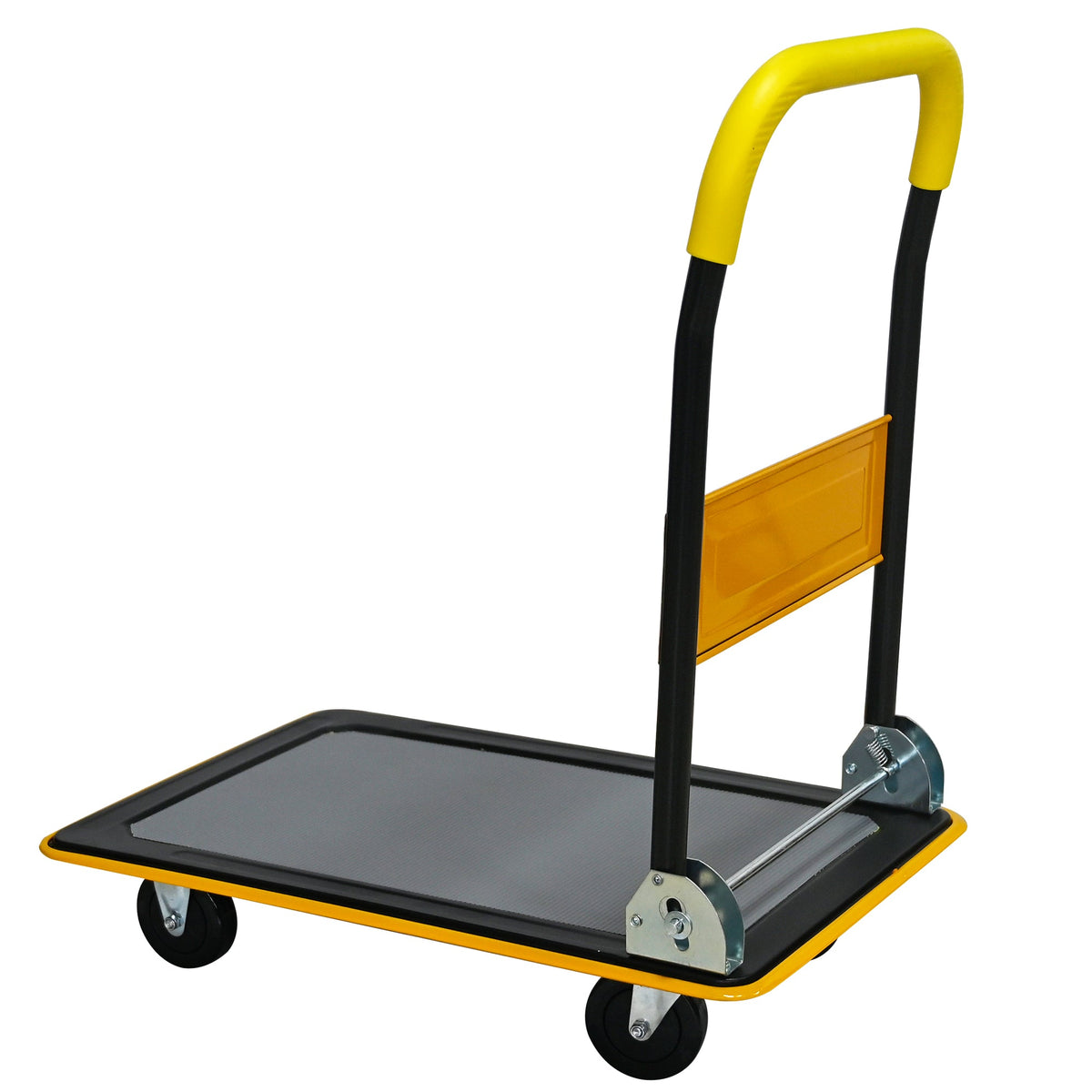 330lbs Heavy Duty Flatbed Cart with Folding Platform in Yellow by HouseOfZazla on Tampa Home & Garden Store
