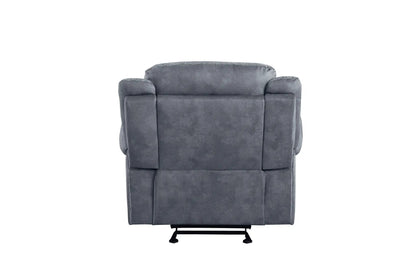 Zubaida two-tone glider recliner, grey fabric upholstery by Unique Piece Furniture on Tampa Home & Garden Store