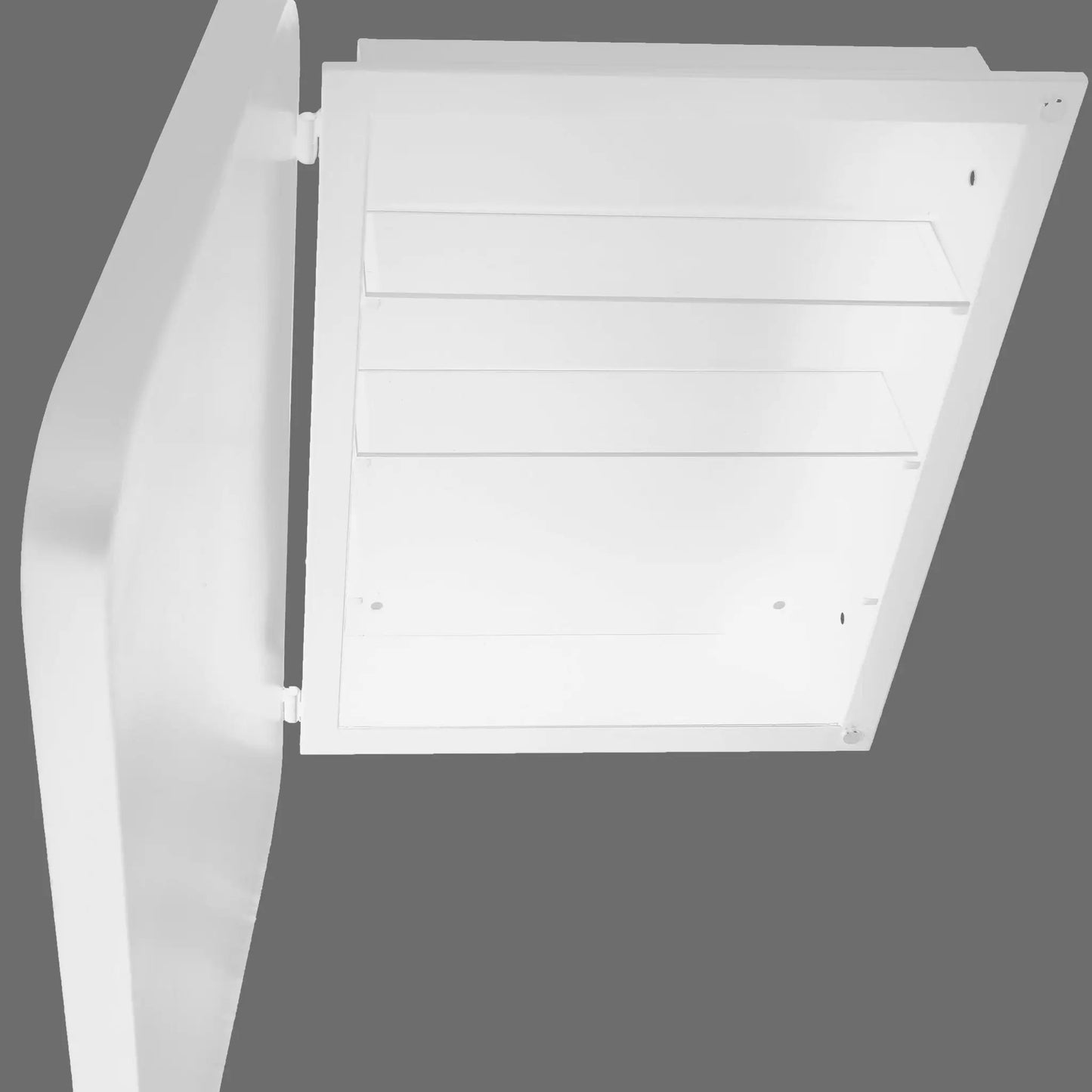 Recessed metal framed medicine cabinet with mirror and adjustable shelves on Tampa Home & Garden Store