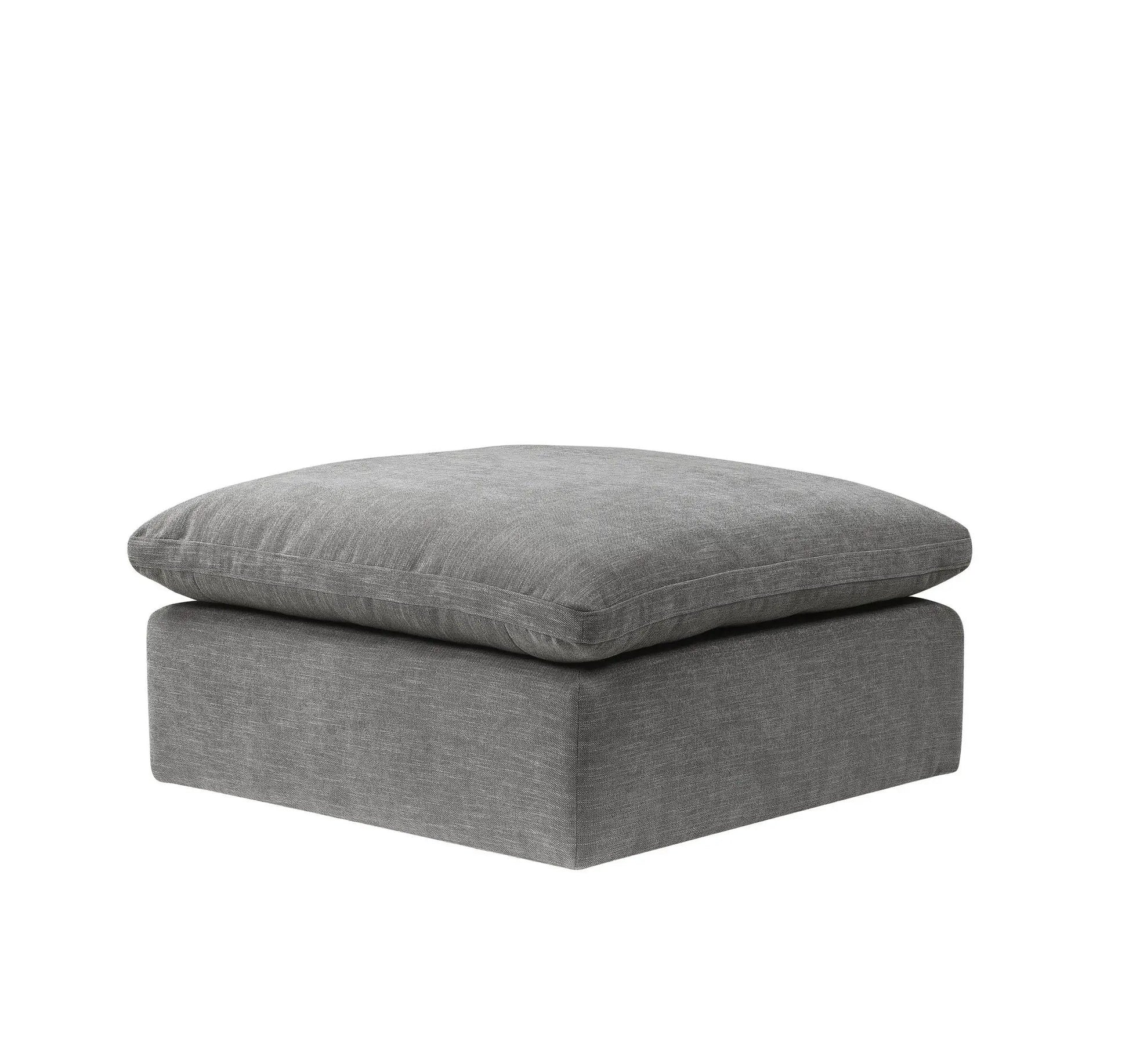 Naveen modular sectional with ottoman gray textured fabric 2-piece Unique Piece Furniture on Tampa Home & Garden Store