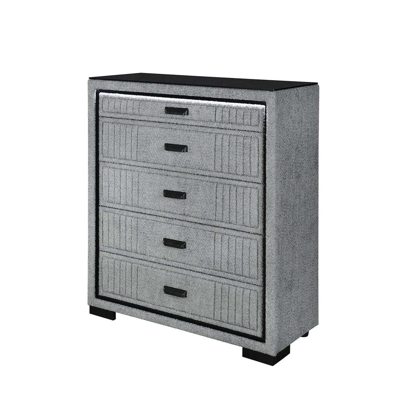 Isaiah Upholstered Chest and LED Lighting