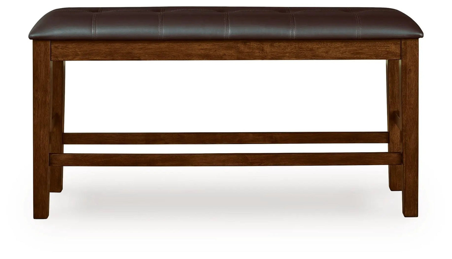 Ralene Upholstered Dining Bench in Medium Brown