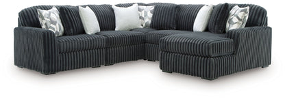 Midnight Madness Sectional and Jumbo Corduroy