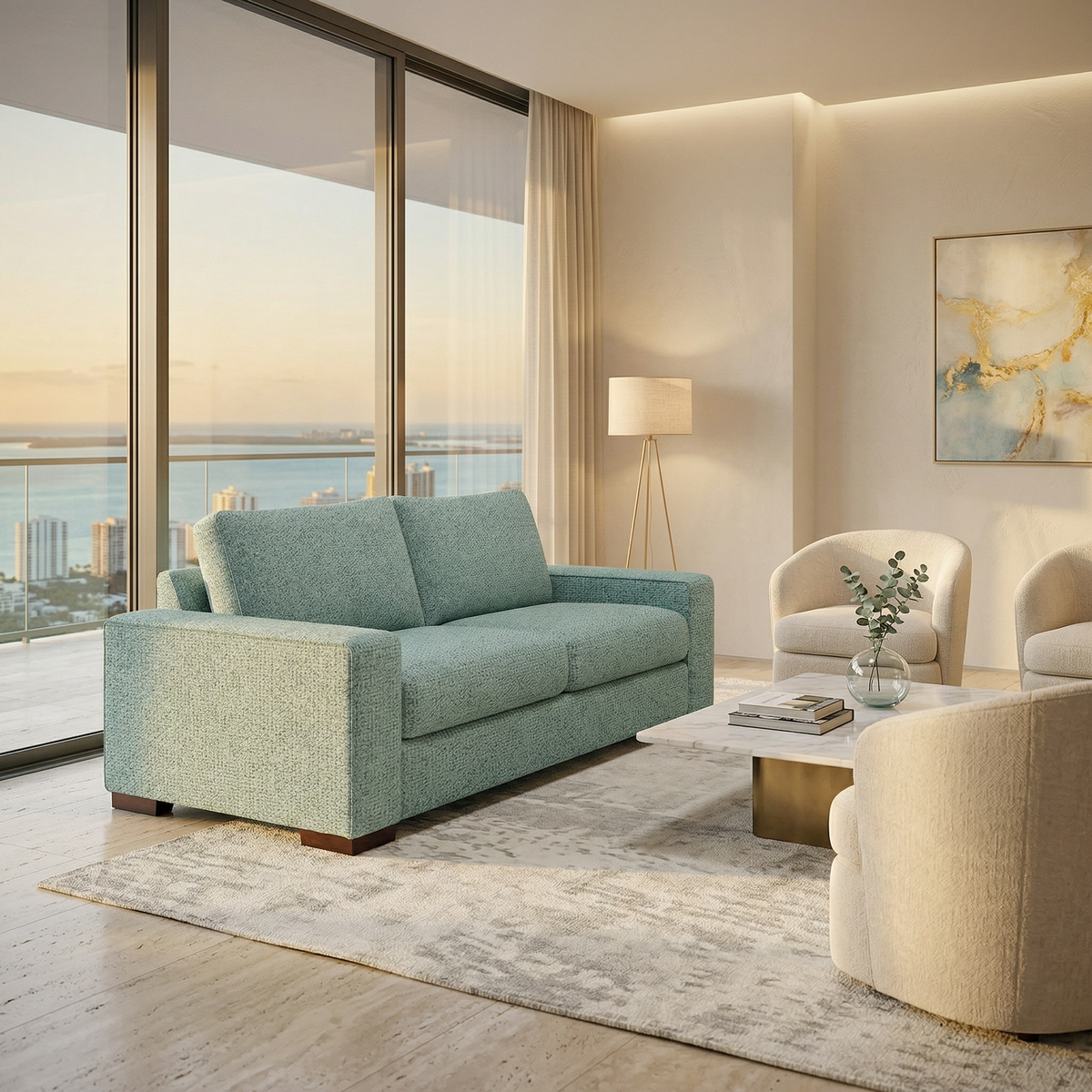 Modena Two Arm Sofa with Hardwood Frame and Foam