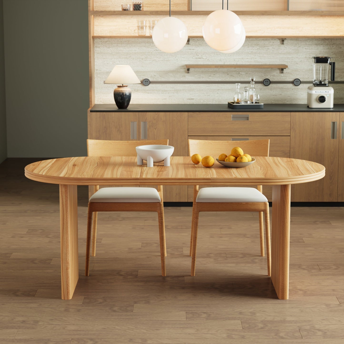 Modern Extendable Dining Table with Removable Extension Leaves in wood by HouseOfZazla on Tampa Home & Garden Store