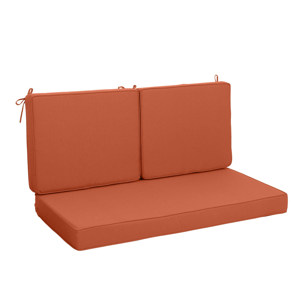 HouseOfZazla deep seat waterproof back & seat cushions in orange with tie straps on Tampa Home & Garden Store