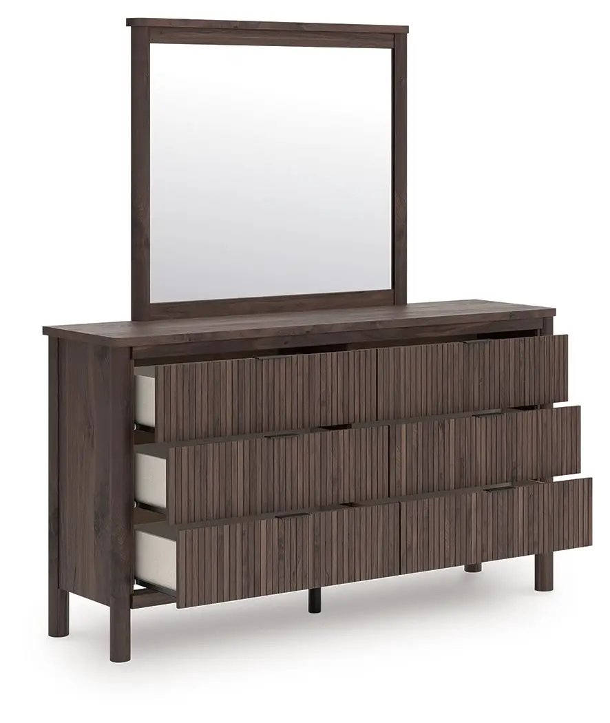 Pamytta Six Drawer Dresser With Reeded Accents