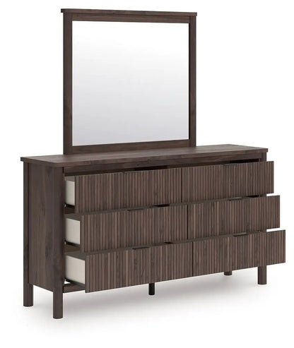 Pamytta Six Drawer Dresser With Reeded Accents
