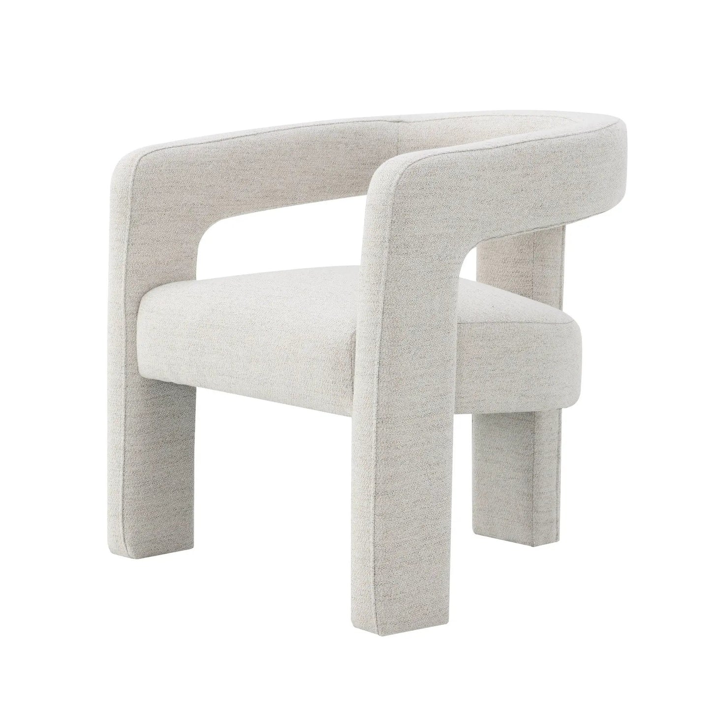 Lomas Boucle Side Chair set of 2 beige boucle fabric with curved arms by Unique Piece Furniture on Tampa Home & Garden Store