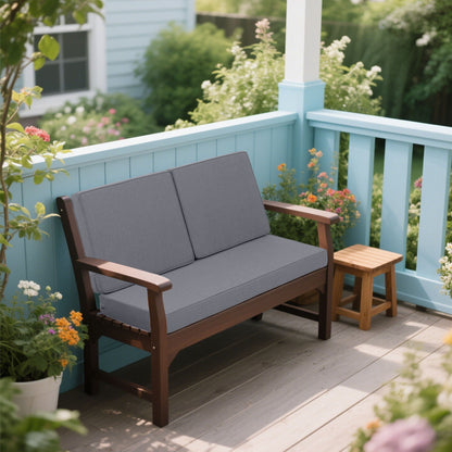 Deep-seat gray patio chair cushions with high-resilience foam for outdoor back and seat use on Tampa Home & Garden Store