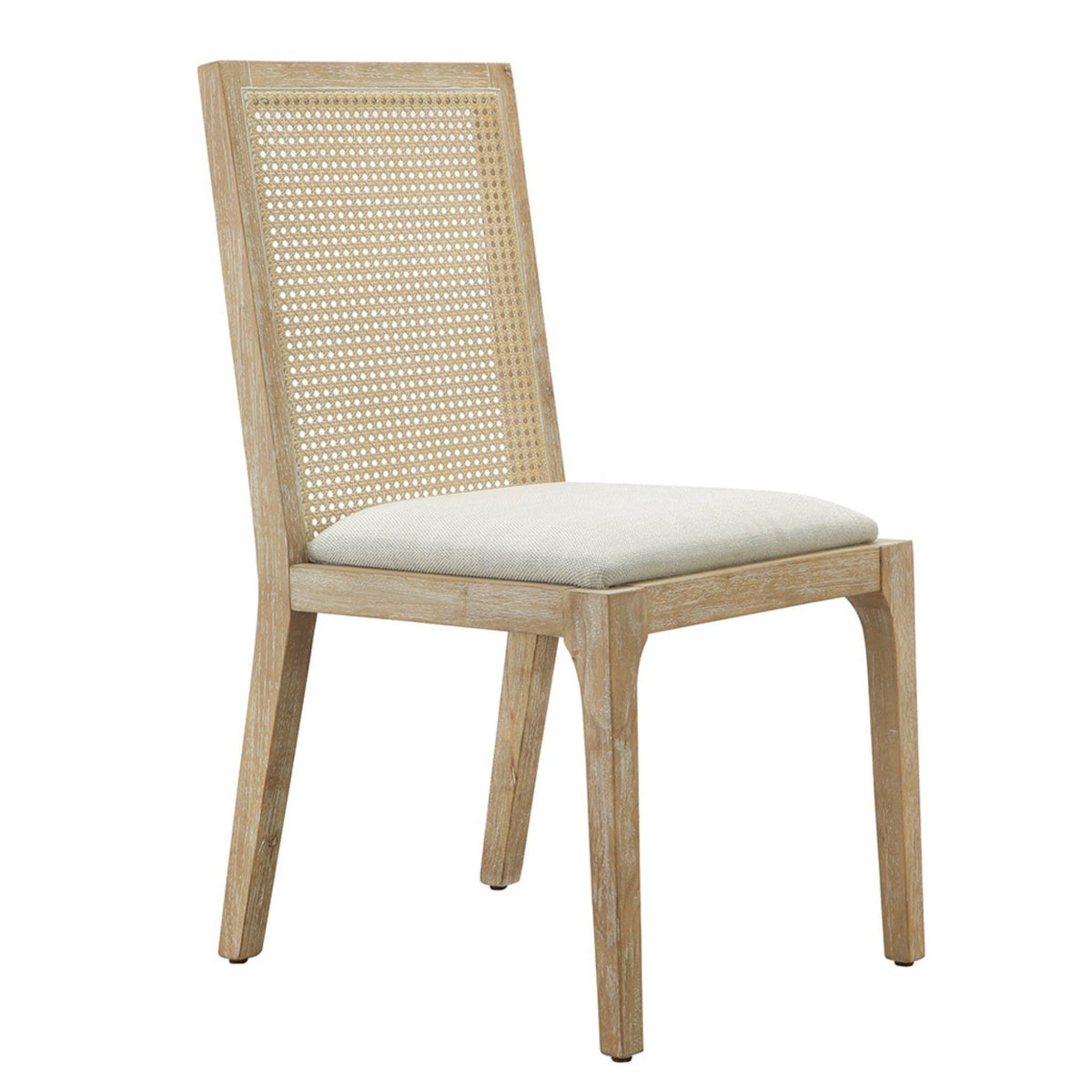 Dining chair set HouseOfZazla with natural wood frame caned back and upholstered seat on Tampa Home & Garden Store