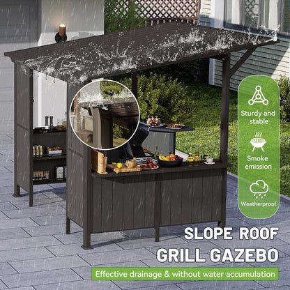 9x10 Hardtop Grill Gazebo and Outdoor BBQ Canopy