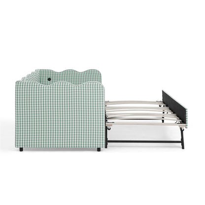 Gingham Wave Daybed And Usb Charging Port