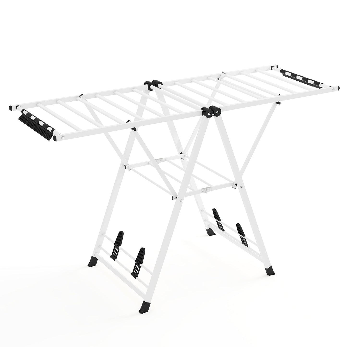 64 Inches Clothes Drying Rack with Height Adjustable Wings