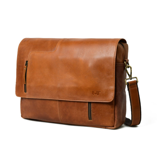 Wilson Tan Leather Crossbody Bag - Tampa Home & Garden Store