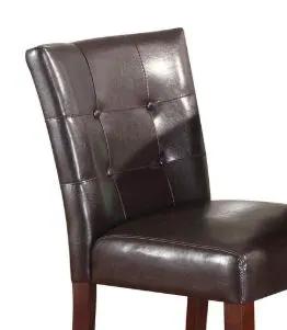 Britney counter height chair set of 2 in espresso faux leather with tufted back on Tampa Home & Garden Store