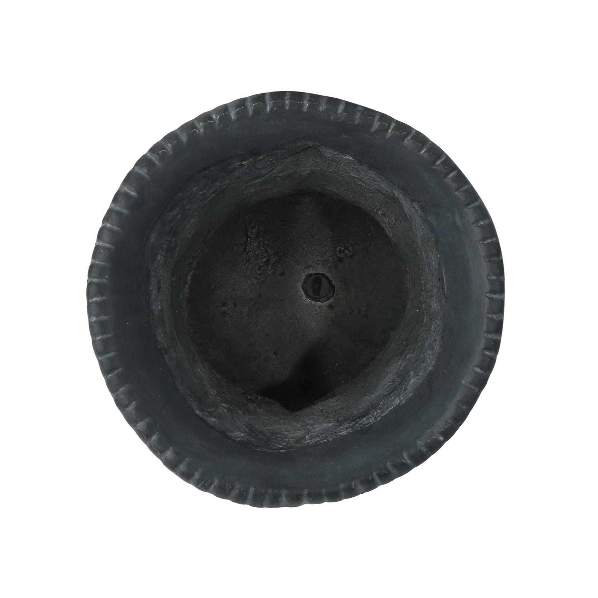Buena Vista Urn planter black textured exterior HouseOfZazla on Tampa Home & Garden Store