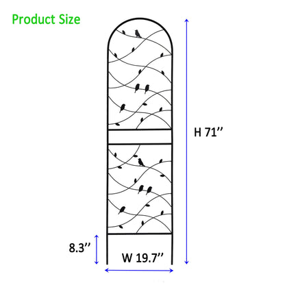 Two Rustproof Metal Garden Trellis and Supports