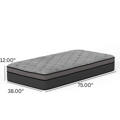 Bedtech 12 Inch Hybrid And Pocket Coil Mattress
