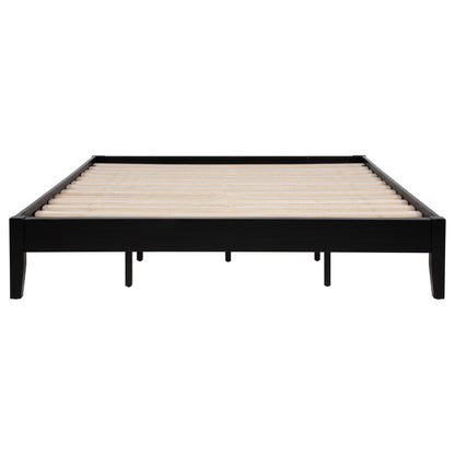 HouseOfZazla Hounslow Platform Bed black metal frame with wooden slat base on Tampa Home & Garden Store