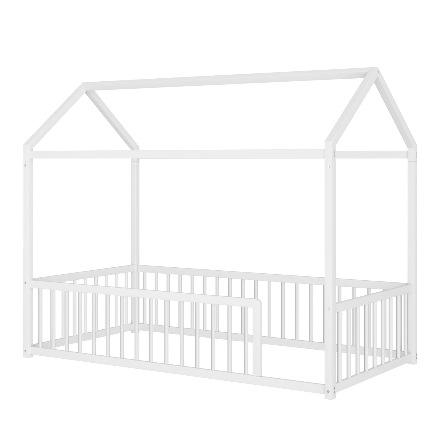 Cozy Montessori House Floor Bed and a Safety Rail