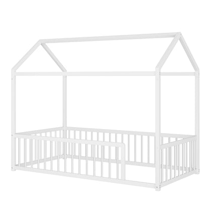 Cozy Montessori House Floor Bed and a Safety Rail