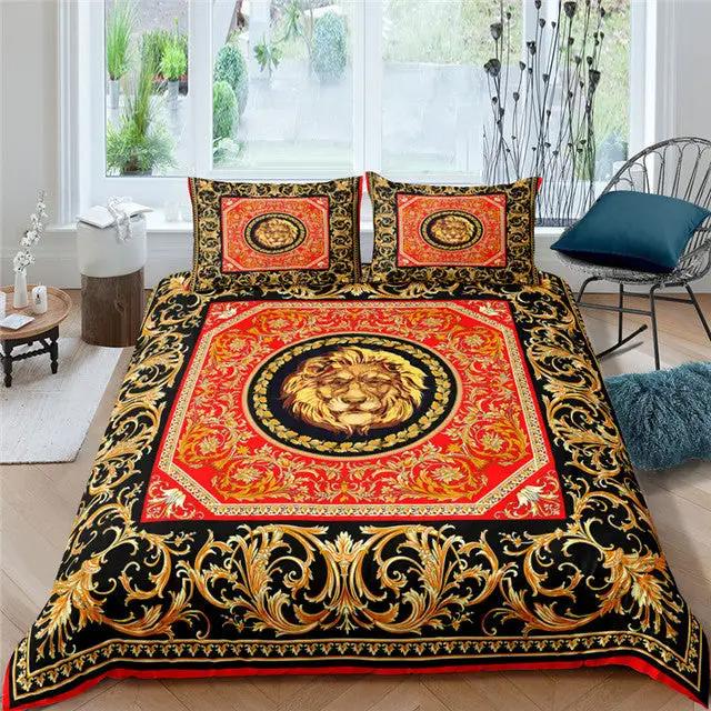 European Style Printed Quilt and Bedding Set