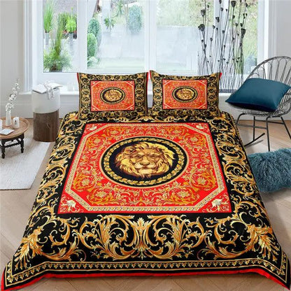 European Style Printed Quilt and Bedding Set
