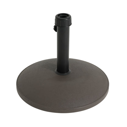 Brown Round Outdoor Umbrella Base and Concrete