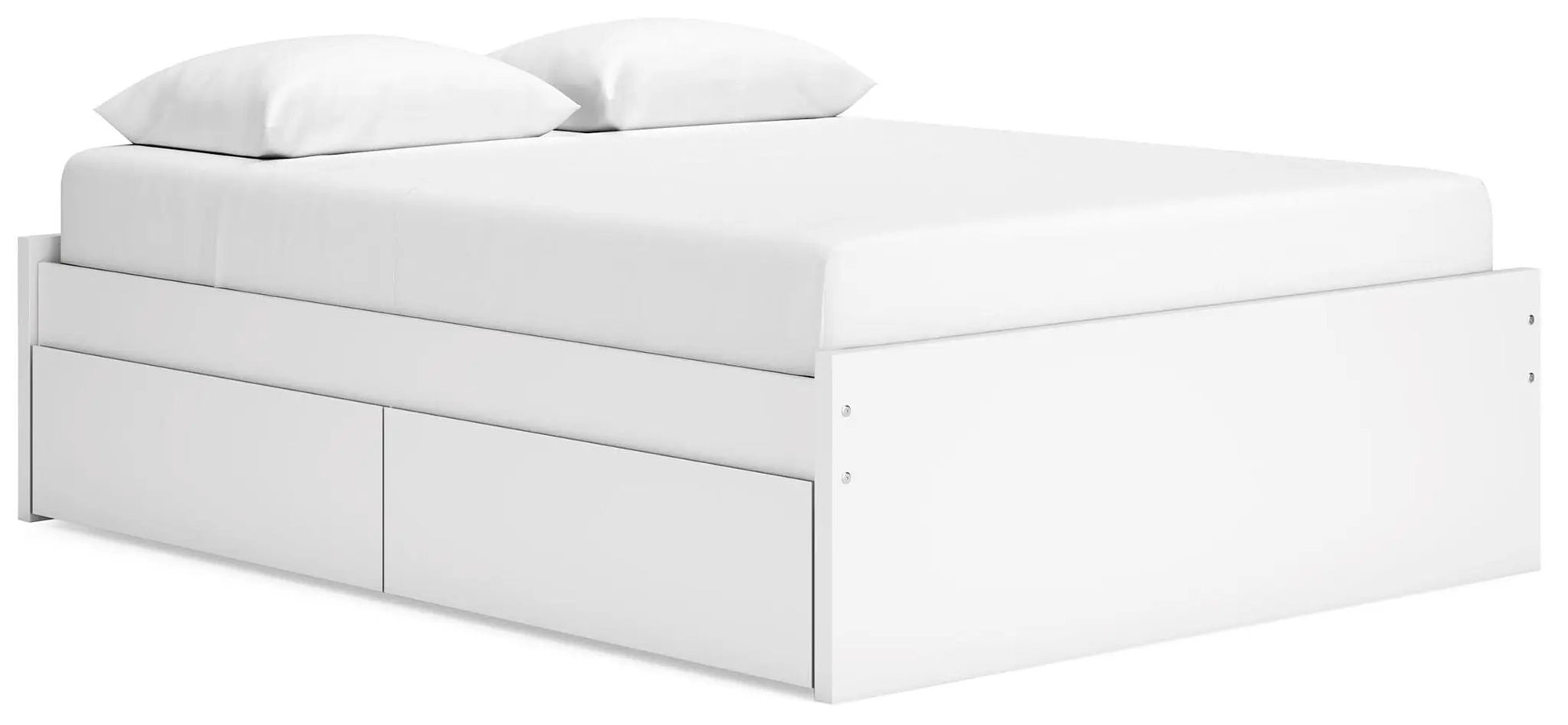 Onita Platform Bed by Unique Piece Furniture in white with built-in storage drawers on Tampa Home & Garden Store