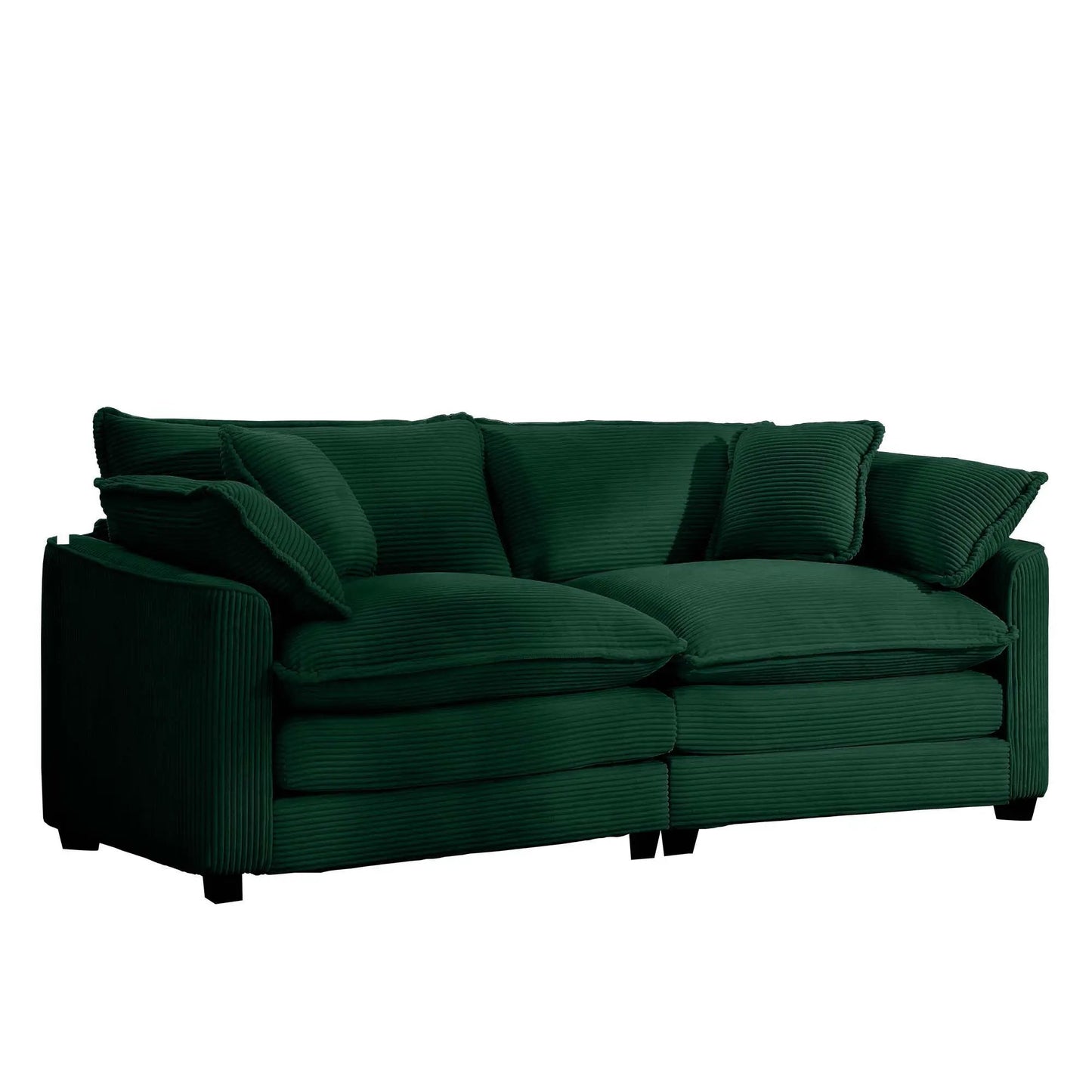 Modern 2 Seater Loveseat with 4 Pillows Elegance