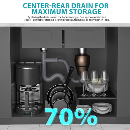 Double Bowl and Stainless Steel Top Mount Sink