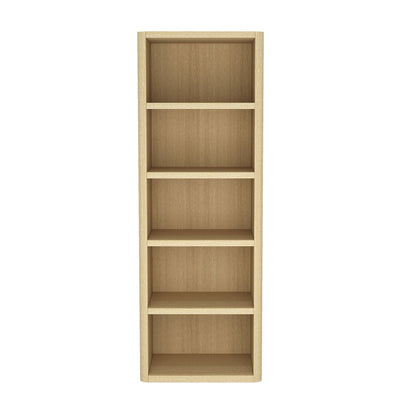 Open bookcase with adjustable shelves in light oak finish, 79in tall, HouseOfZazla standard on Tampa Home & Garden Store