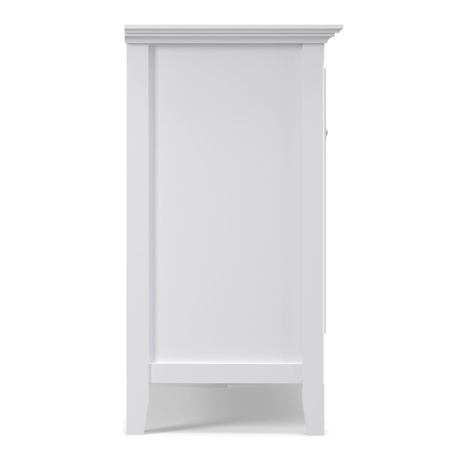 Amherst 4-Door Storage Cabinet white by HouseOfZazla accent cabinet with crown molding on Tampa Home & Garden Store