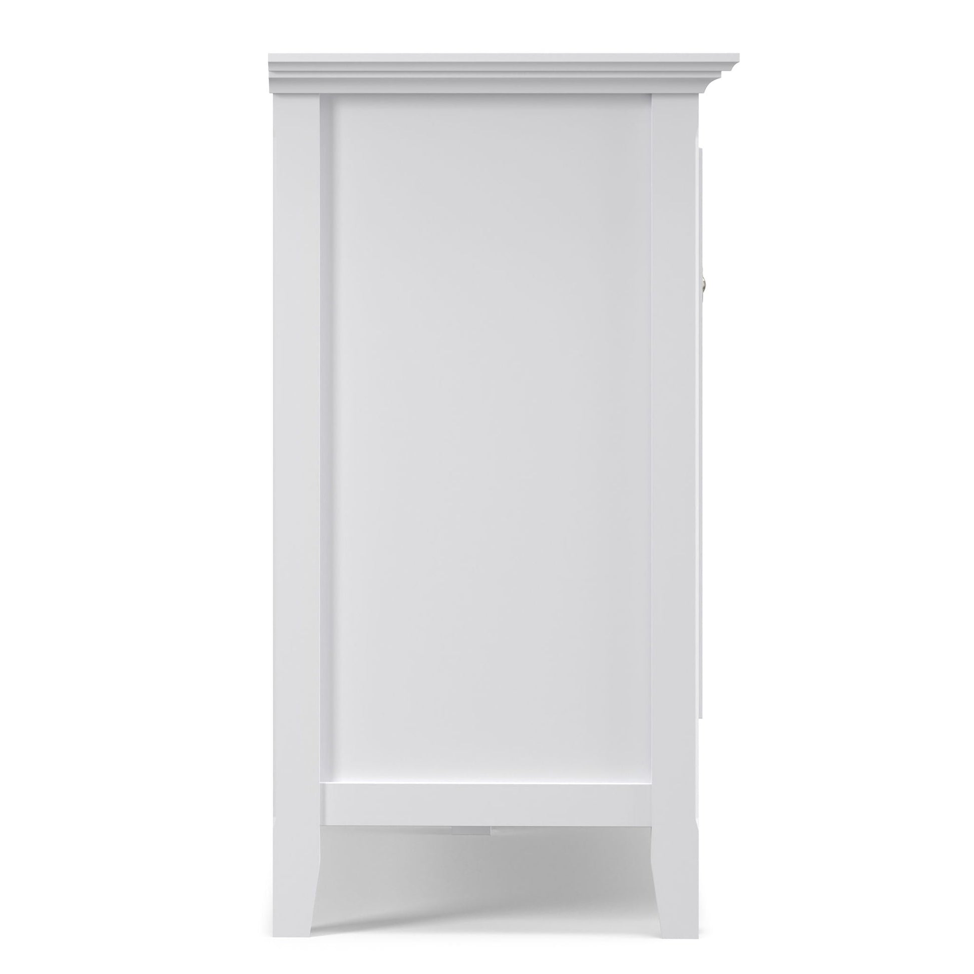 Amherst 4-Door Storage Cabinet white by HouseOfZazla accent cabinet with crown molding on Tampa Home & Garden Store