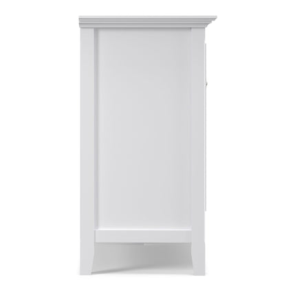 Amherst 4-Door Storage Cabinet white by HouseOfZazla accent cabinet with crown molding on Tampa Home & Garden Store