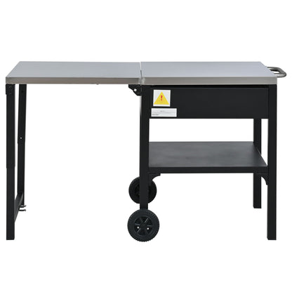 Large Foldable Outdoor Kitchen Cart And Storage