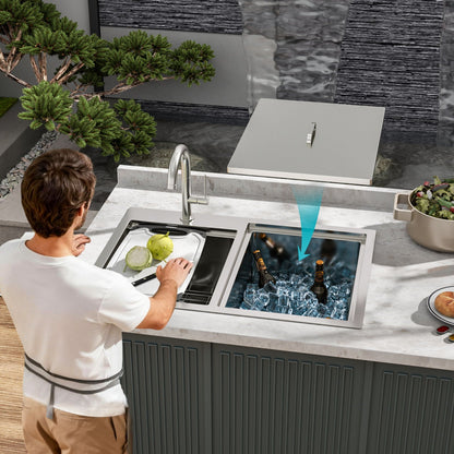 The Outdoor Double Bowl Sink And Workstation