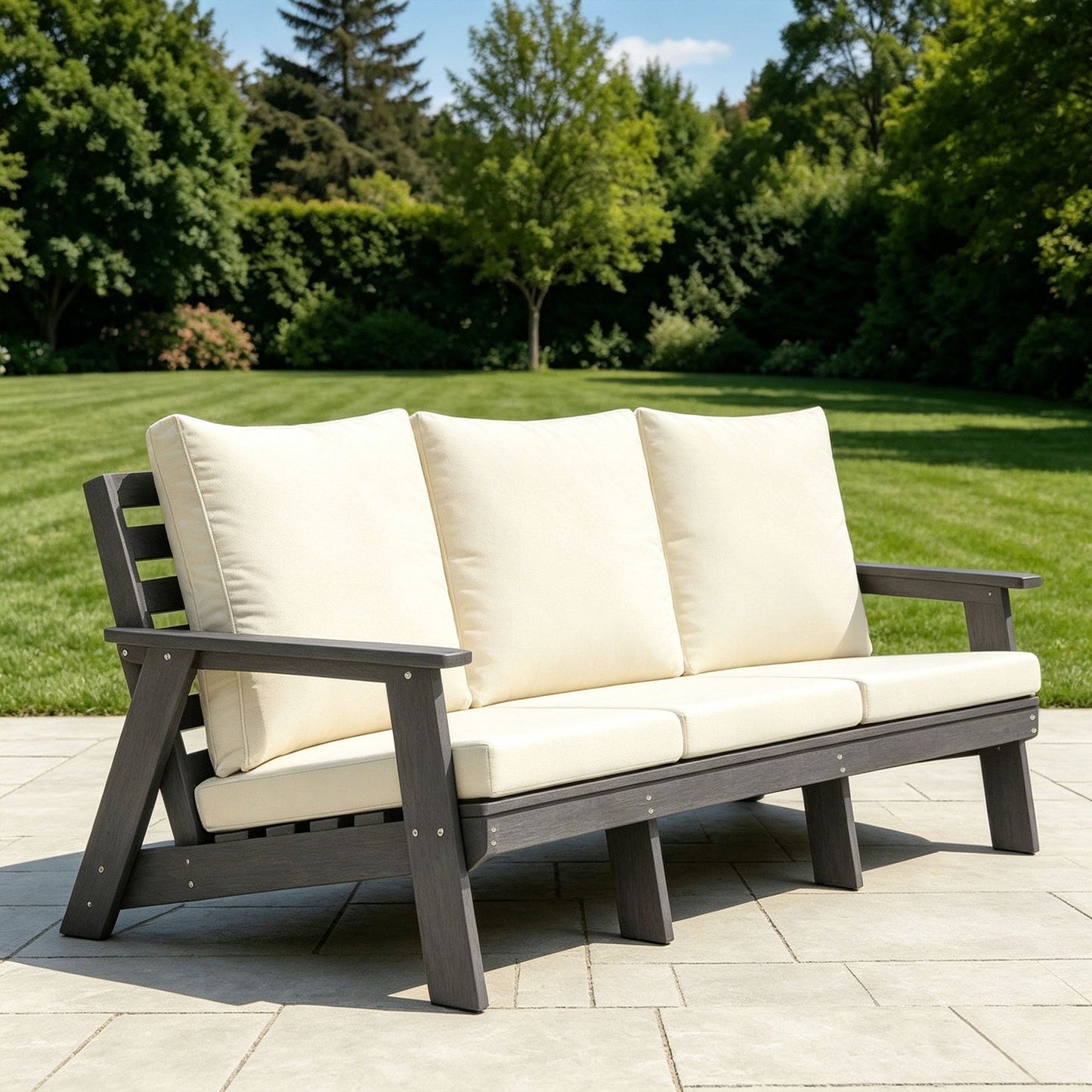 Hips 3 Seater Outdoor Patio Sofa with Cushion
