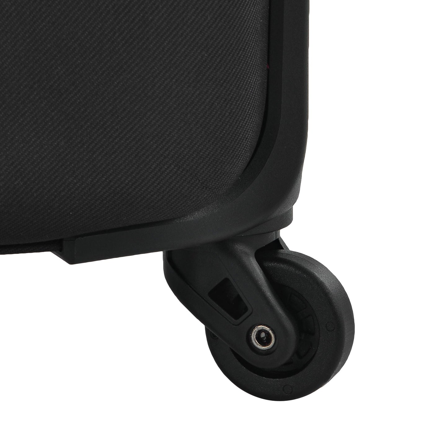 Softside luggage set 3-piece expandable spinner upright in black fabric on Tampa Home & Garden Store