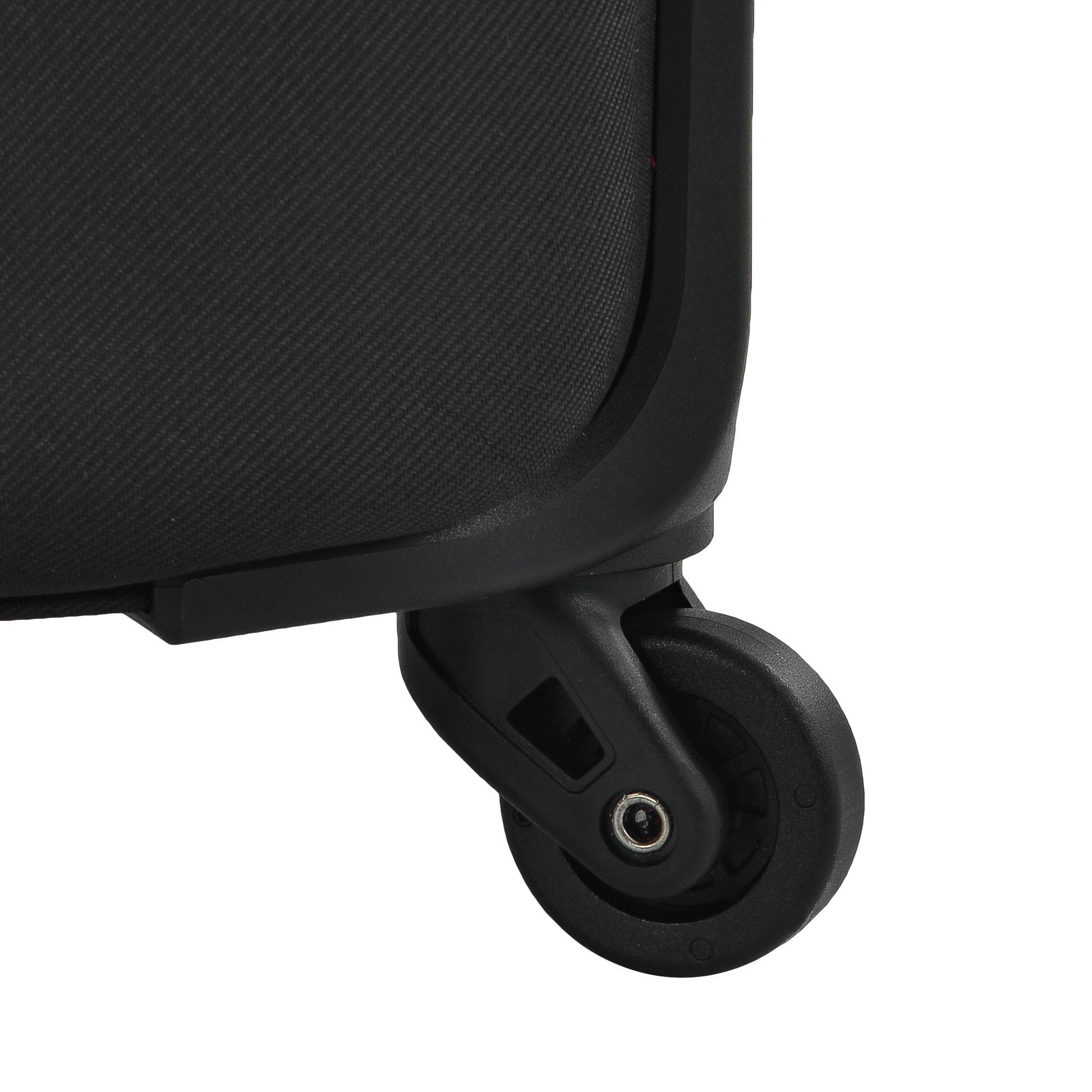 Softside luggage set 3-piece expandable spinner upright in black fabric on Tampa Home & Garden Store