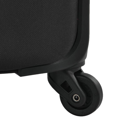 Softside luggage set 3-piece expandable spinner upright in black fabric on Tampa Home & Garden Store