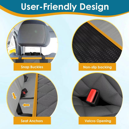 Dog car seat cover hammock The Max & Rex Collection waterproof and non-slip backseat barrier on Tampa Home & Garden Store