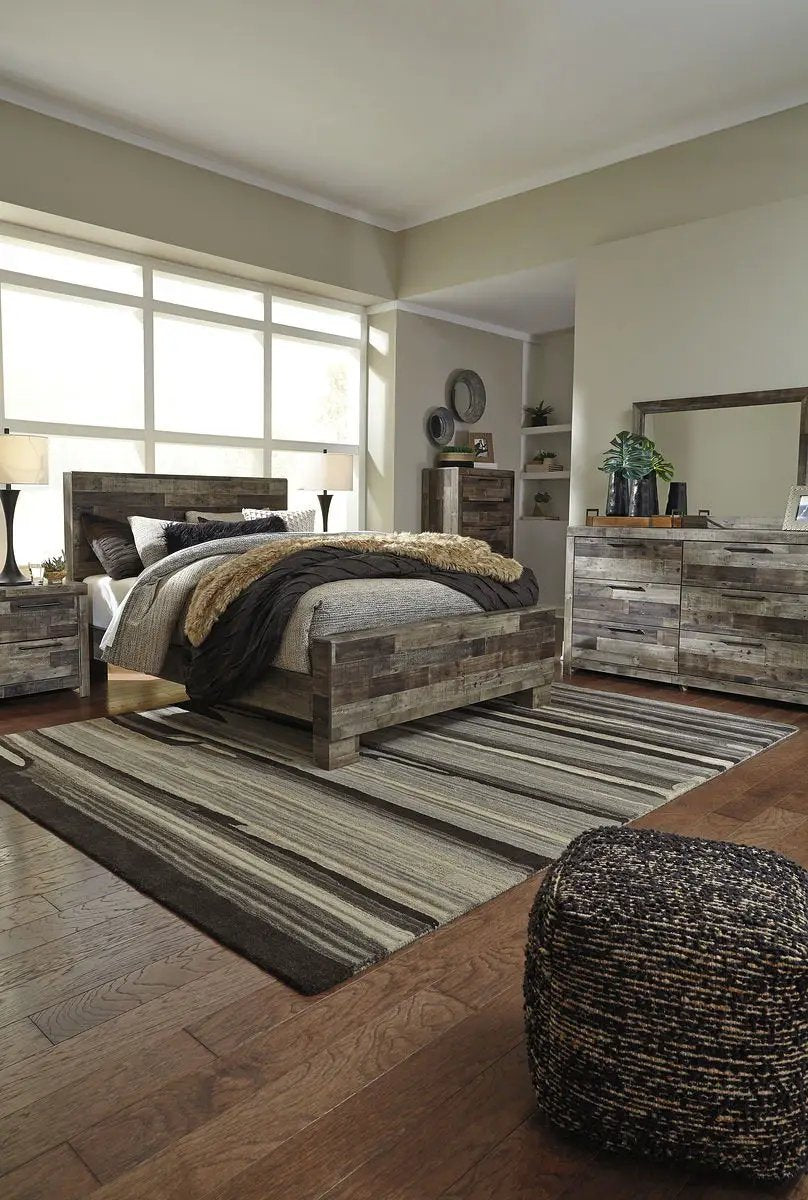 Derekson Panel Bedroom Set with Butcher Block