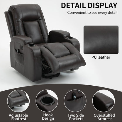Thick Power Lift Recliner Chair and Footrest