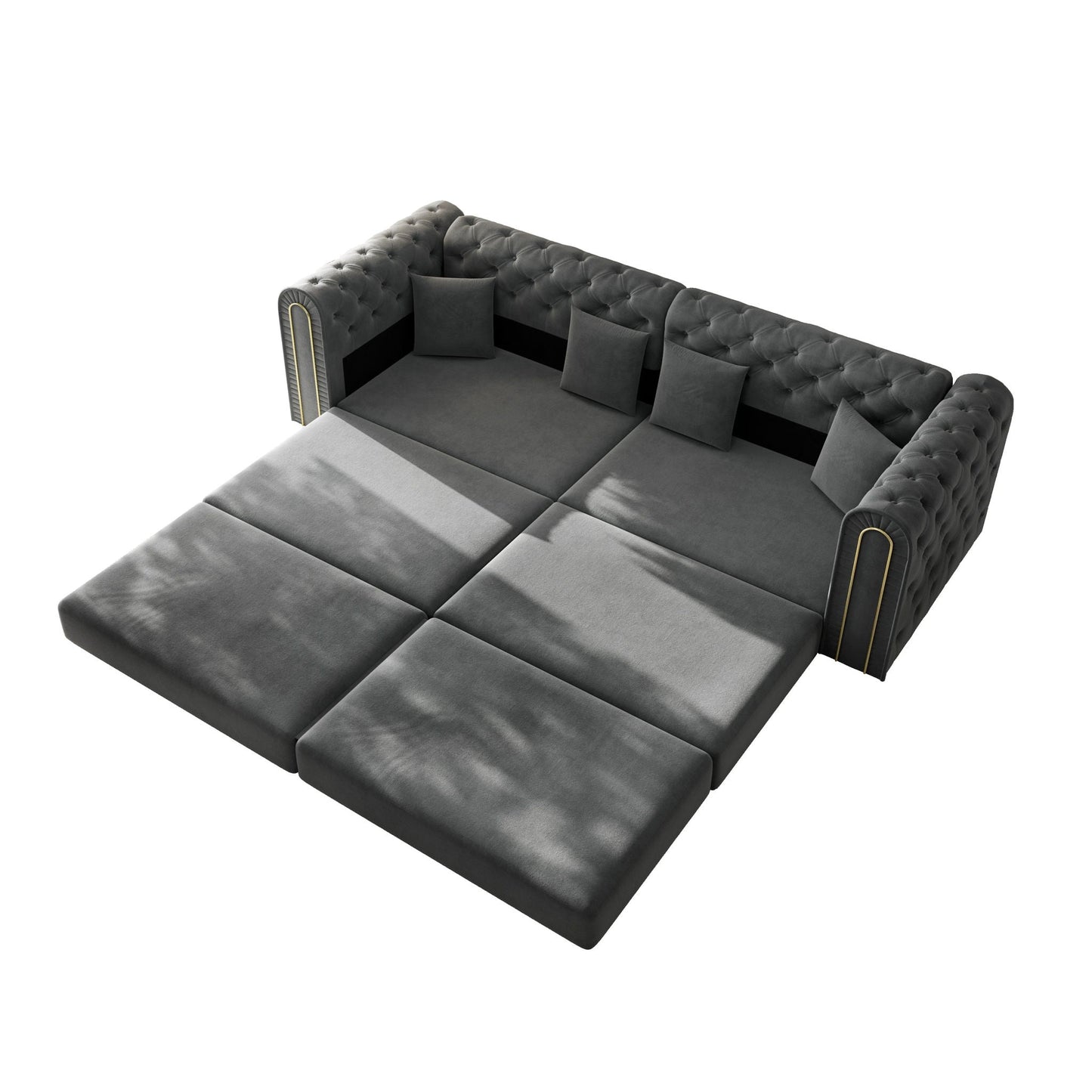 3 In 1 Convertible Sofa and Ottoman Bed