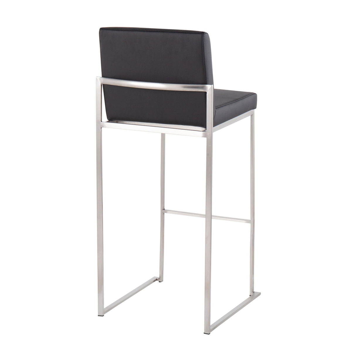 HouseOfZazla contemporary high-back barstool black upholstered seat chrome frame on Tampa Home & Garden Store